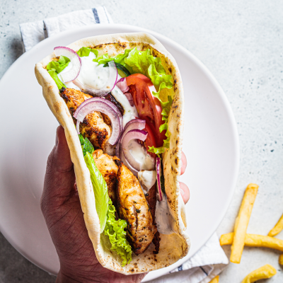 Greek Souvlaki Chicken Gyro Sampler